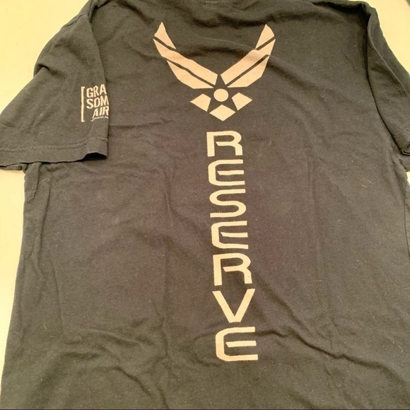 American Apparel T-Shirt Adult Large Black Grab Some Air AFReserve.com Men - Picture 4 of 8